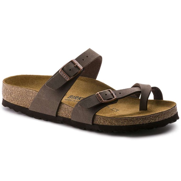Birkenstock Mayari Birkibuc Two Strap Sandals Yellow | KZDNdnI35l4
