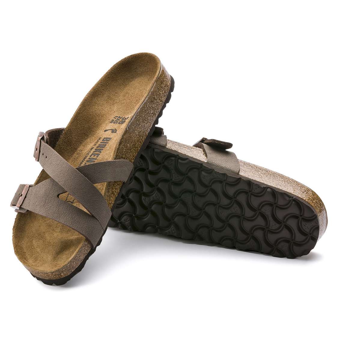 Birkenstock Yao Birkibuc Two Strap Sandals Yellow | XfgyOMk7kmx